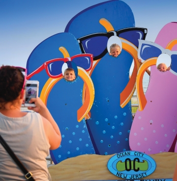 Ocean City, NJ flip flop photo prop